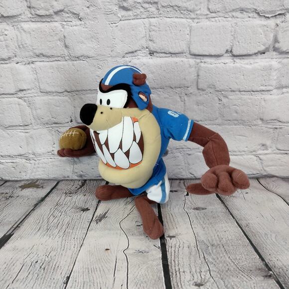 TAZ TAZMANIAN DEVIL LOONEY TUNES 11" Football Plush Stuffed Animal Doll Nanco - Picture 4 of 7